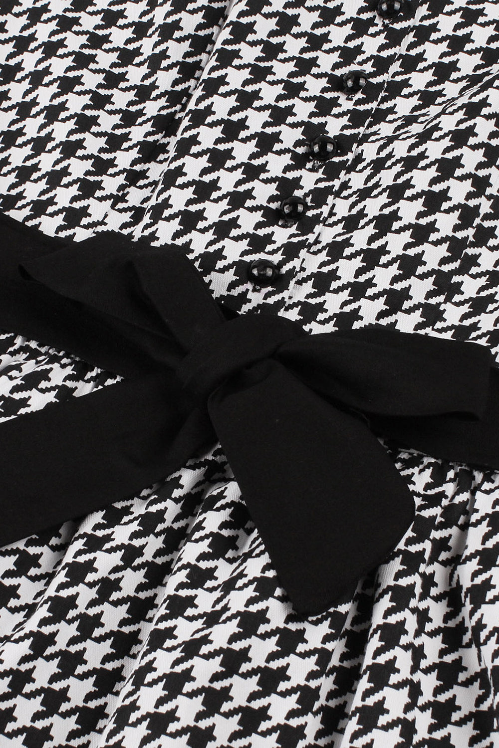 Vestido Swing Negro A Cuadros 50s