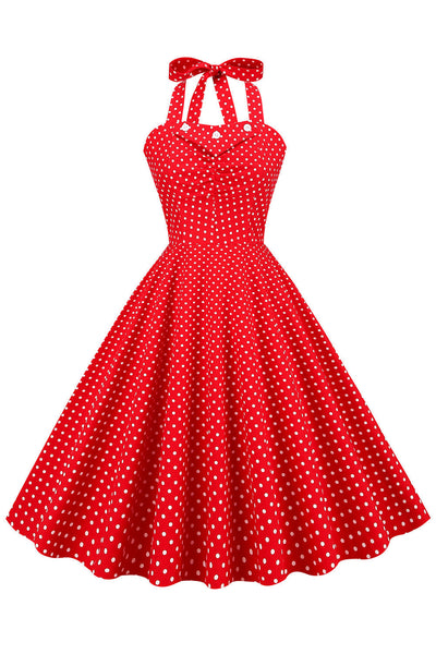 Vestido Vintage 50s Lunares Rojo