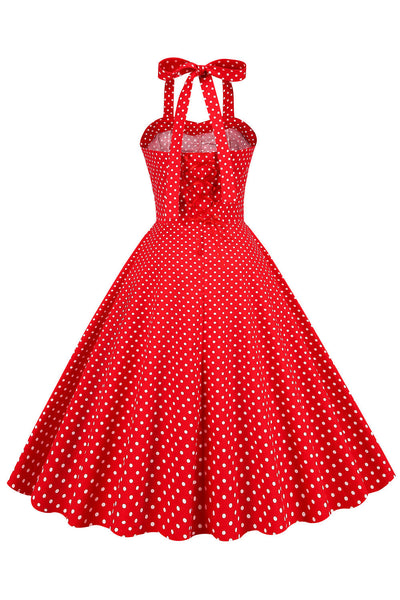 Vestido Vintage 50s Lunares Rojo