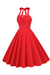 Vestido Vintage 50s Lunares Rojo