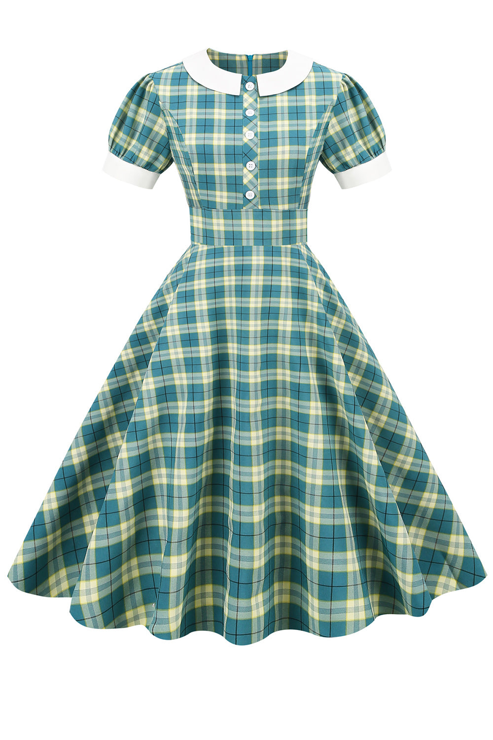 Vestido A Cuadros De Época