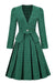 Conjunto De Vestido Verde Vintage Para Mujer