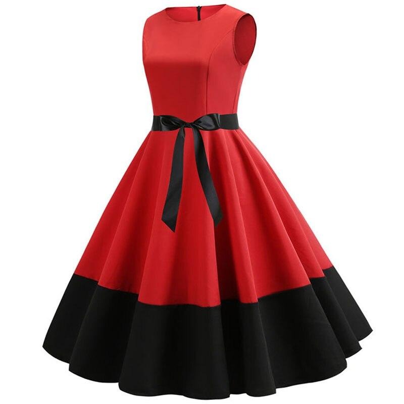 Vestido Rockabilly Rojo Y Negro