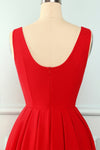 Vestido Vintage Rojo Con Volantes