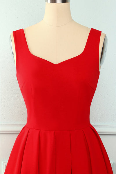 Vestido Vintage Rojo Con Volantes