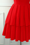 Vestido Vintage Rojo Con Volantes