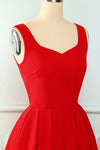 Vestido Vintage Rojo Con Volantes