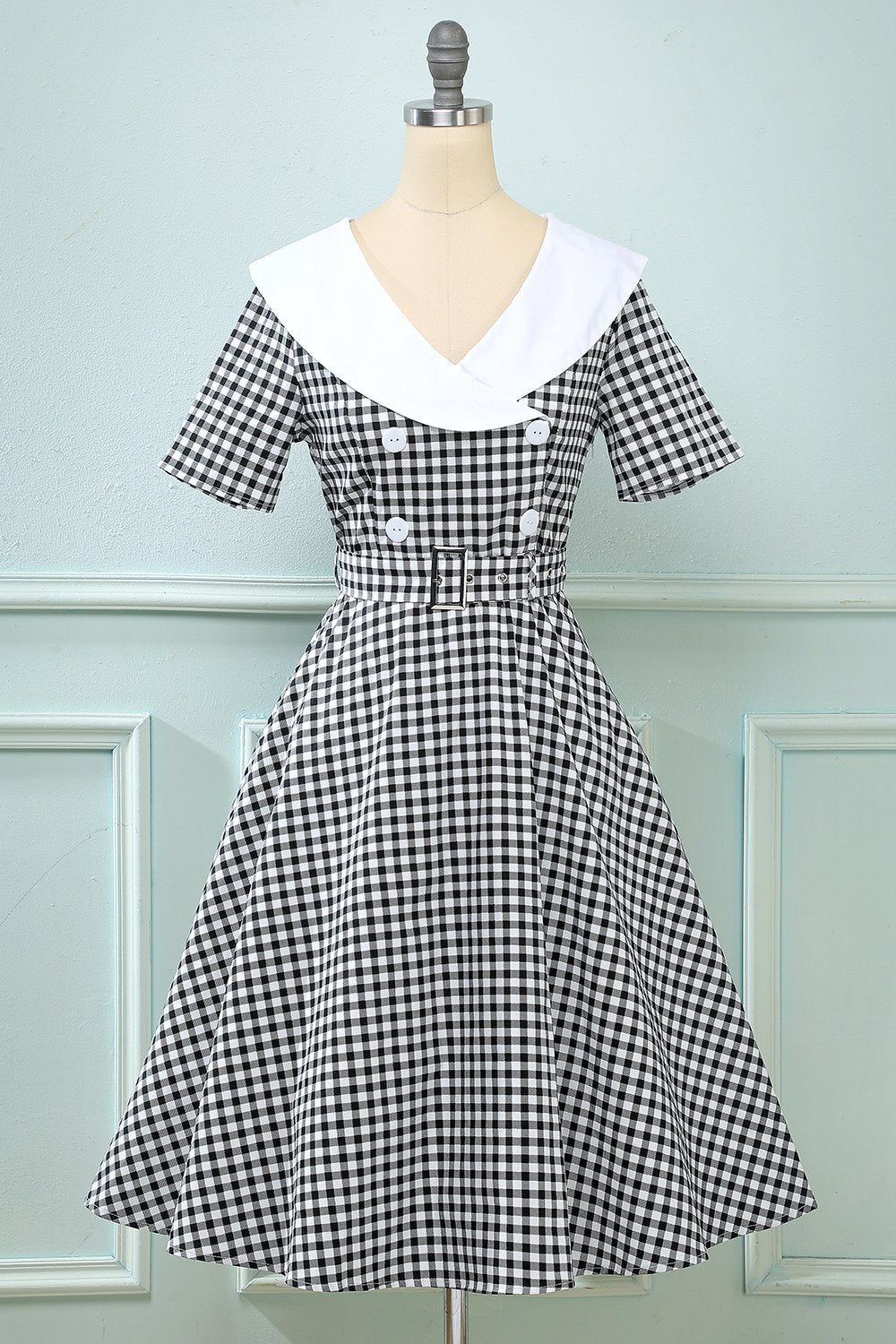 Vestido Swing Vintage 50s Cuadros