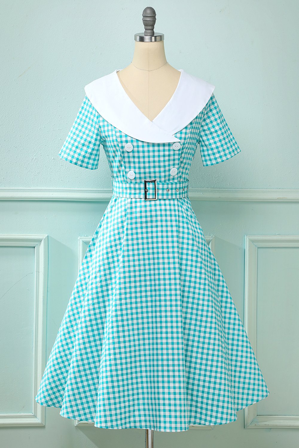 Vestido Swing Vintage 50s Cuadros