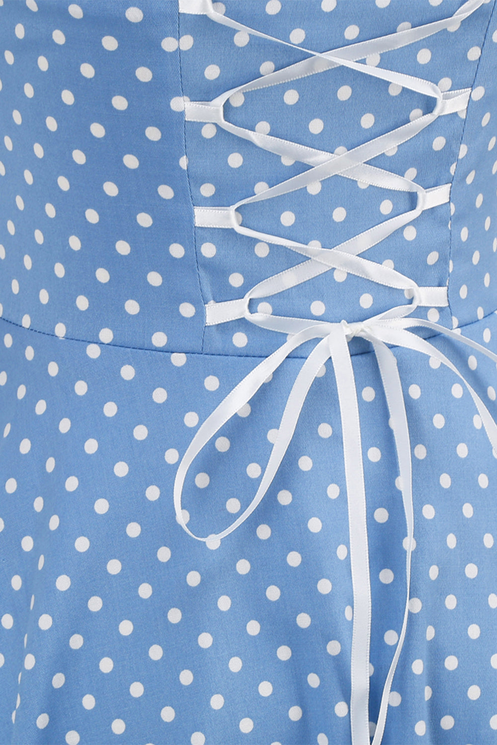 Vestido Retro Sin Espalda De Lunares Para Mujer