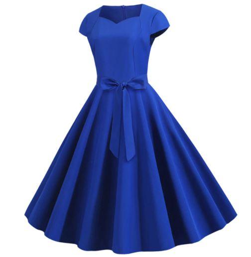 Vestido Vintage 50s Azul