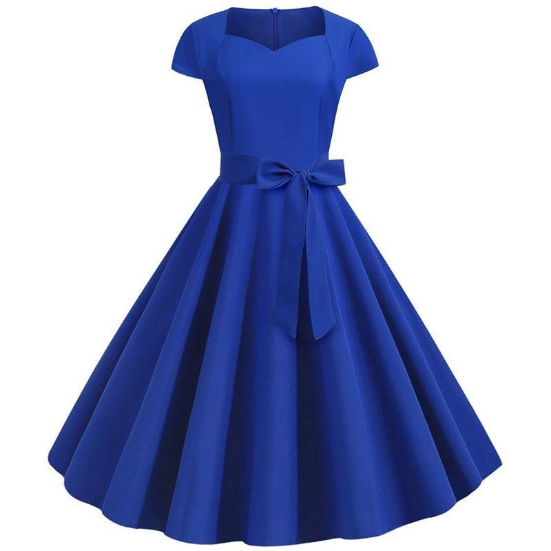 Vestido Vintage 50s Azul