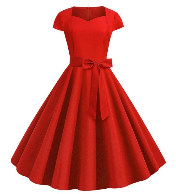 Vestido Rojo Vintage 50s