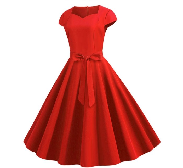 Vestido Rojo Vintage 50s