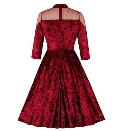 Vestido 60s Vintage Burdeos