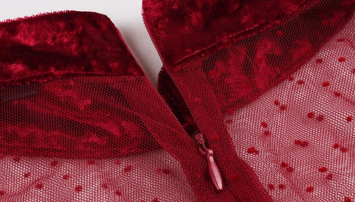 Vestido 60s Vintage Burdeos