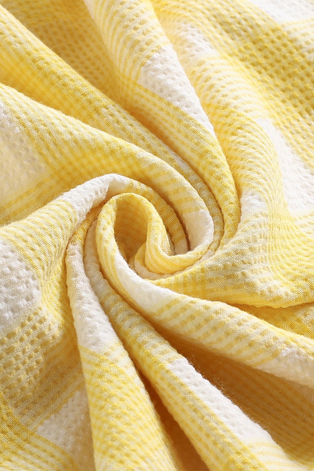 Vestido A Cuadros Amarillo De Los Años 50