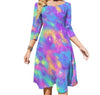 Vestido Colorido Vintage De Los Años 70 Para Mujer