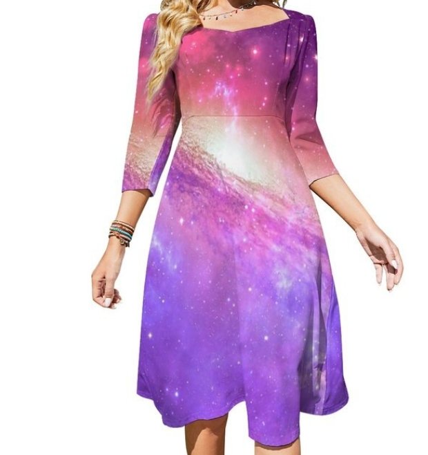 Vestido Mujer Vintage 70s Rosa