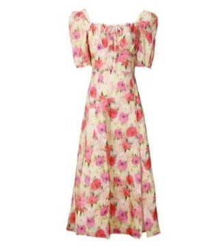 Vestido Floral De La Década De 1940