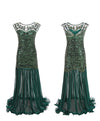 Vestido Flapper Vintage Años 20 Verde