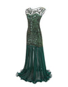 Vestido Flapper Vintage Años 20 Verde