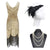 Vestido 20s Flecos Beige