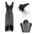Vestido 20s Flecos Dorado