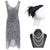 Vestido Flecos 20s Gris