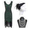 Vestido 20s Flecos Verde