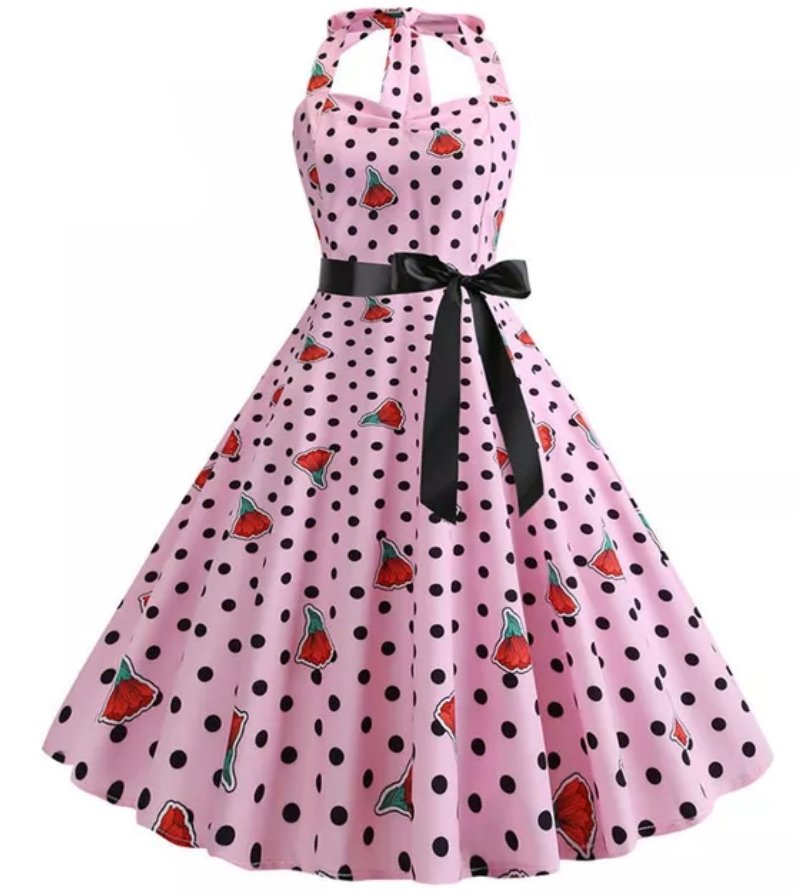 Vestido Vintage De Lunares