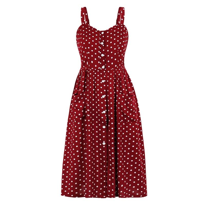 Vestido 60s Lunares Burdeos