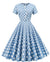 Vestido Vintage Abierto Lunares Azules