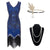 Vestido Gatsby Años 20 Azul