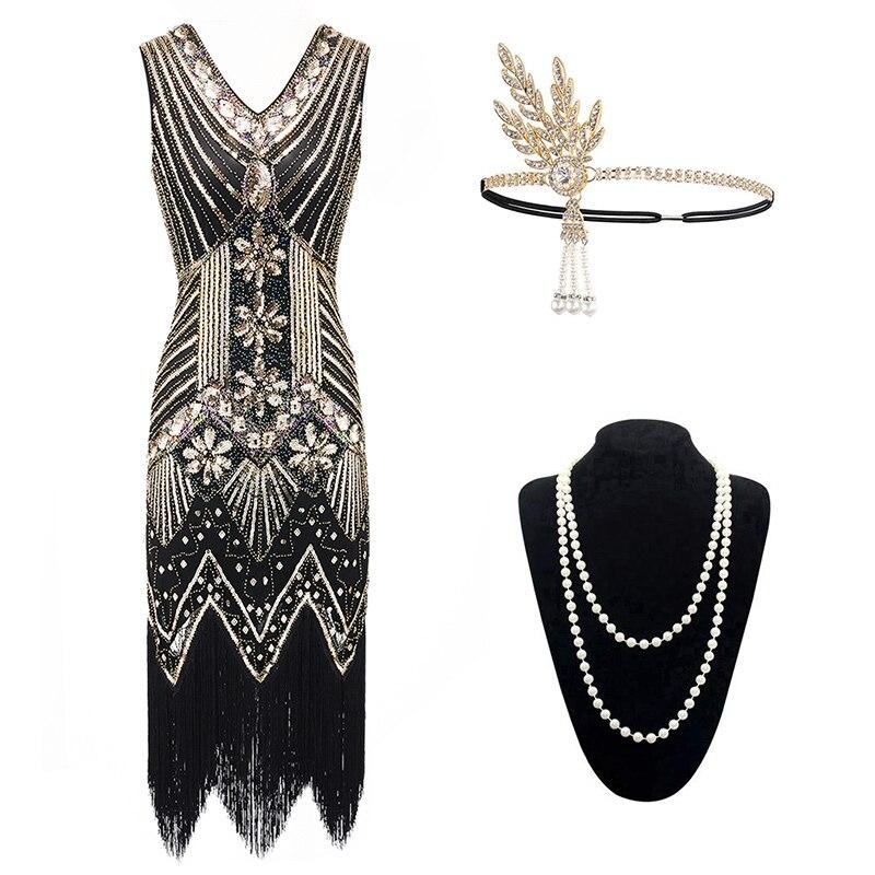 Vestido Gatsby Dorado 20s