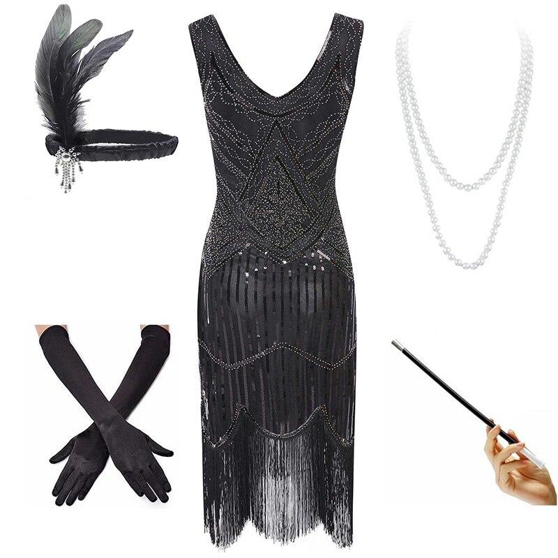 Vestido Vintage Plata Años 20