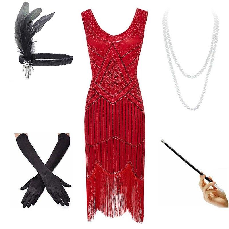 Vestido Rojo De La Década De 1920