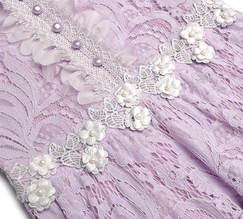 Vestido De Encaje De Los Años 40