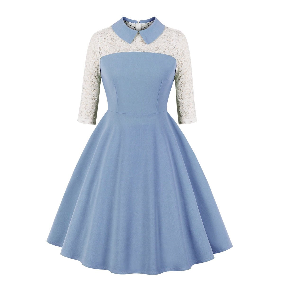 Vestido Años 50 Con Encaje