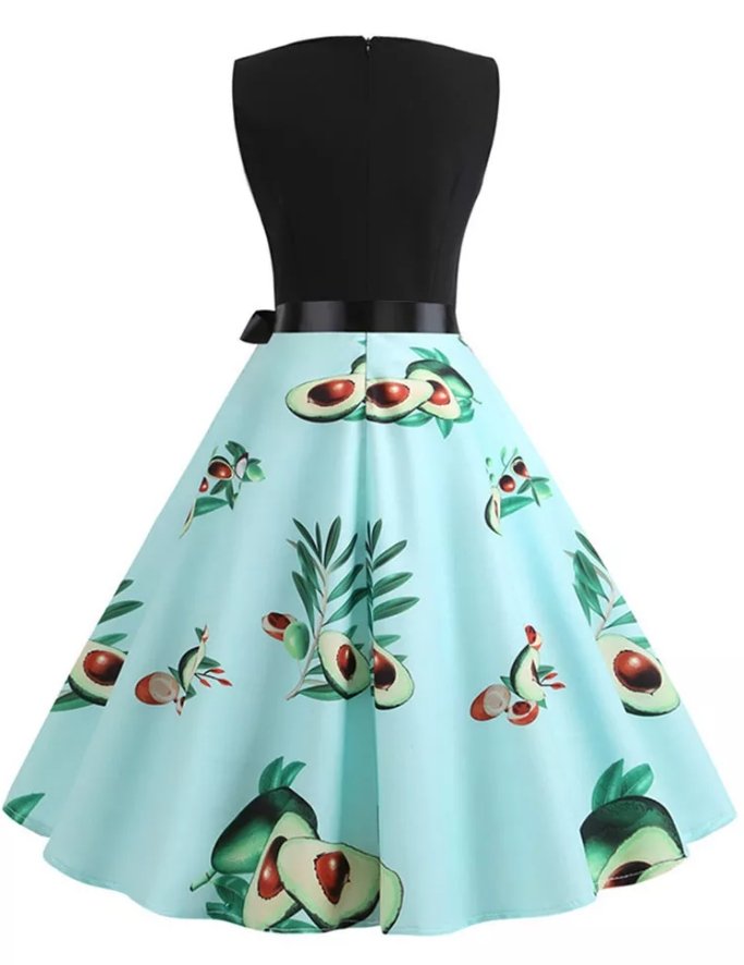 Vestido Azul Pastel 50s