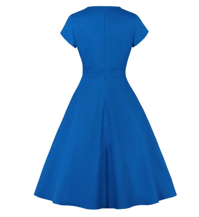 Vestido 50s Cache Coeur Azul