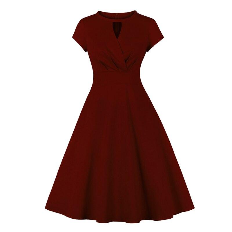 Vestido Burdeos 50s Cache Coeur