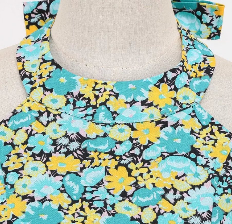 Vestido Floral Elegante De Los Años 50