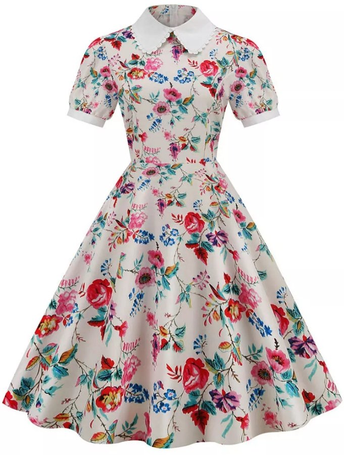 Vestido Elegante De Los Años 50