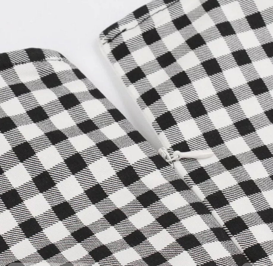 Vestido Años 50 Blanco Y Negro