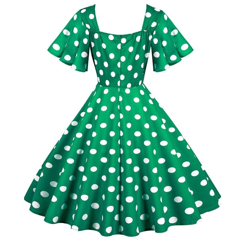 Vestido Verde Años 50