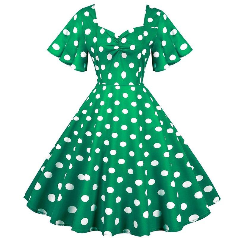 Vestido Verde Años 50