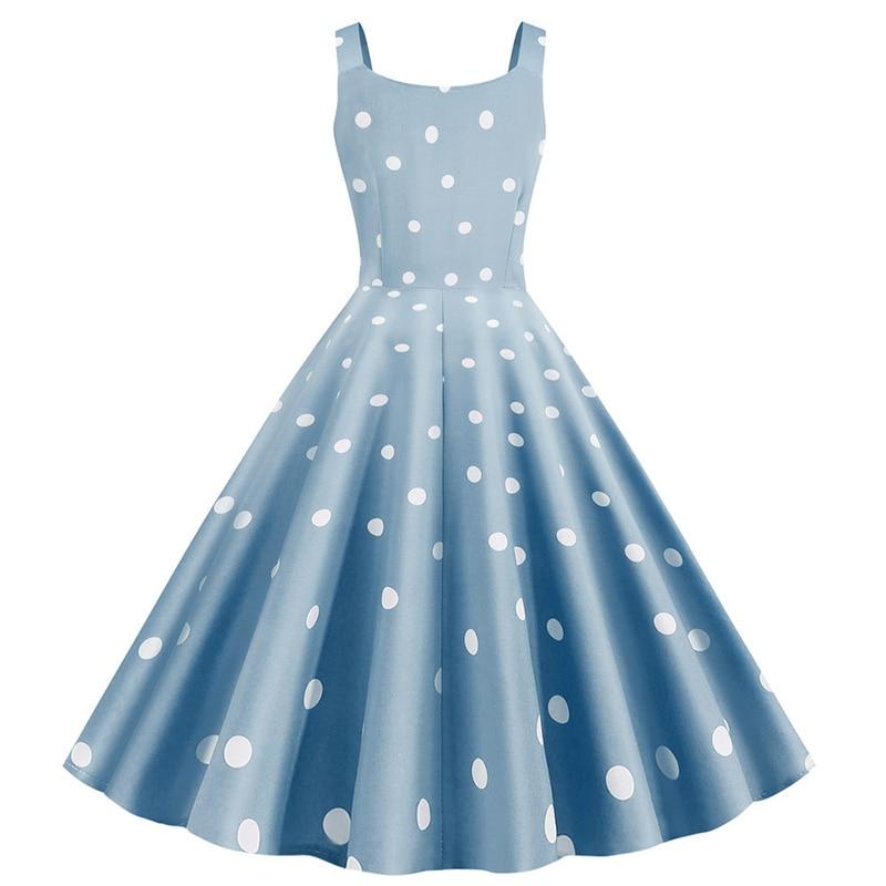 Vestido Pin Up Años 50 Azul