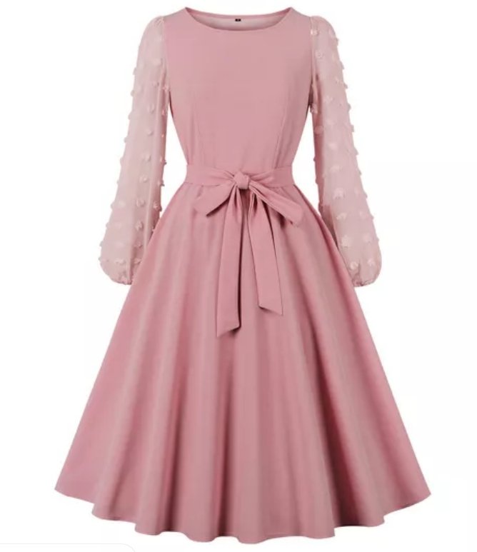 Vestido De Novia Años 50 Rosa