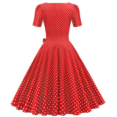 Vestido Rojo Lunares 50s